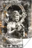 MuchoWow® Poster Buddha - Silber - Meditation 20x30 cm - Produktbild-Vorschau 1