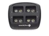 A black battery charger with four slots for 9V batteries. Podgląd zdjęcia produktu