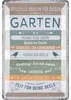 Gartenregeln Schild - Blechschilder Garten mit Sprüchen - Produktbild-Vorschau 1