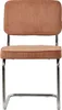 Lot de 2 chaises cantilever en velours côtelé terracotta Voir les images du produit 4