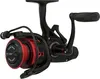 A black and red fishing reel is shown against a white background. Produktbild-Vorschau