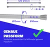 Klemmstange Silber 120-210cm ausziehbar, Ø10/13mm, Produktbild-Vorschau 2