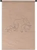 MuchoWow® Wandteppich Wandbehang Elefant - Einfach - Linie Produktbild-Vorschau 1