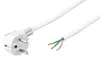 A white power cord with a European-style plug on one end and three exposed wires on the other, set against a white background. Anteprima dell’immagine prodotto