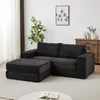 Modulares Cord-Schlafsofa 2-in-1, Corduroy Sofa mit Hocker Produktbild-Vorschau 13