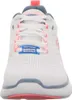 A close-up front view of a white Skechers Flex Appeal 5.0 sneaker. Podgląd zdjęcia produktu