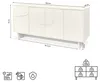 FLORA beige 160 cm 4-türiges Sideboard mit Produktbild-Vorschau 5