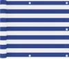 Balkónová zástěna bílá a modrá 75 x 500 cm oxfordská látka Náhled obrázku produktu 1