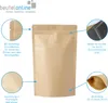 Standbodenbeutel Kraftpapier Druckverschluss 160x270+80 mm, Produktbild-Vorschau 4