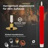 Stabkerzen LED mit Timer ROT 4 Stück ROT indoor - 6 Stunden Produktbild-Vorschau 5