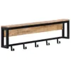 vidaXL Vešiak na kabáty 87x10x27 cm Hrubé masívne drevo Náhľad obrázku produktu 8