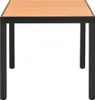vidaXL Table de jardin brune 80x80x74 cm aluminium et WPC Voir les images du produit 1