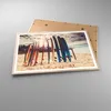 Gerahmtes Poster - Rahmen in heller Eiche - Surfen Strand Produktbild-Vorschau 3
