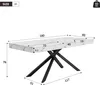 Ausziehbarer Esstisch,140/180*80 cm,geeignet für 6-8 Produktbild-Vorschau 7