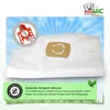 A vacuum cleaner bag with a graphic overlay and text information. Náhled obrázku produktu