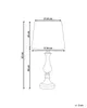 BELIANI Tischlampe Silber Metall 51 cm Stoffschirm Produktbild-Vorschau 3