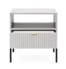 Nachttisch MISHEEL grau 54x39x56 cm mit Schublade und Produktbild-Vorschau 3