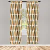 ABAKUHAUS Retro Vorhänge 2 Panel Set für Wohnzimmer Produktbild-Vorschau 1