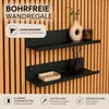 Wandregal für Akustikpaneele 50 cm - Ohne Bohren - Schwarz Produktbild-Vorschau 3