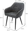 A diagram of a chair with dimensions indicated by text and lines. Náhľad obrázku produktu