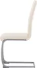 A side view of a single beige chair with a gray metal frame. Produktbild-Vorschau
