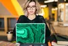 MuchoWow® Laptop Aufkleber Sticker Cover Geode - Grün - Produktbild-Vorschau 5