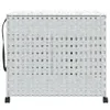 vidaXL Wäschekorb mit Rollen Weiß 66x35x60 cm Rattan Produktbild-Vorschau 3