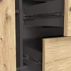 Akord Komoda 2 dveře 3 zásuvky šedý grafit/dub řemeslnický Náhled obrázku produktu 4