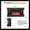 COSTWAY, chimenea eléctrica de 32 pulgadas, de 3 lados, Vista previa de la imagen del producto 3