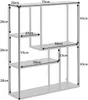 Wandregal SLIM LINE 90cm Esche Holzoptik schwarz Produktbild-Vorschau 12