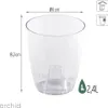 A transparent plastic pot with measurement indicators. Produktbild-Vorschau