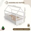Crazy Pine Lit cabane avec tiroirs 90x190 cm - Lit d'enfant Voir les images du produit 3