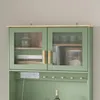 SoBuy Aufbewahrungsschrank FSB108-E-GR an der Wand mit Glasfront und Steckdosen Voir les images du produit