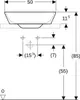 Geberit 505051001 ONE AS-WT, Schalenform, 50x42,5 cm Produktbild-Vorschau 4