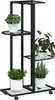 vidaXL Stojak na kwiaty 4-poziomowy z kółkami 44x23x80 cm Podgląd zdjęcia produktu 4
