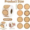 500 Stš¹ck Kraftpapier Aufkleber zum Beschriften, 38mm Produktbild-Vorschau 2