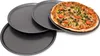 Lot de 4 plaques à pizza rondes Relaxdays, plaques de Voir les images du produit 1
