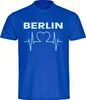 multifanshop Herren T-Shirt - Berlin blau - Herzschlag, Produktbild-Vorschau 1