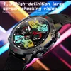 A close-up of a smartwatch with a colorful display, set against a blurred, abstract background of lights. Podgląd zdjęcia produktu