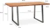 Tavolo da pranzo rettangolare da 180 cm in legno massello Anteprima dell’immagine prodotto 3