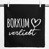 Huuraa Kissenbezug Borkum verliebt 40x40cm Black Baumwolle Produktbild-Vorschau 1