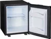 An open, empty mini-refrigerator against a white background. Produktbild-Vorschau