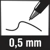 Stylo à bille Pentel iZee, corps noir, plastique, recharge Voir les images du produit 2