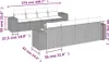 vidaXL 9-tlg. Garten-Sofagarnitur mit Kissen Grau Poly Produktbild-Vorschau 3