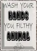 vianmo Blechschild 40x30 cm wash your hands filthy animal Produktbild-Vorschau 1