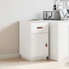 vidaXL Psací stůl Skříňka bílá 40x50x75 cm Masivní Náhled obrázku produktu 3