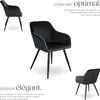 Chaise MARILYN Effet Velours Style Scandinave - noir, Lot Voir les images du produit 3