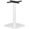 A white table base with a black cross-shaped top, isolated on a white background. Voir les images du produit