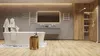 A modern bathroom with a freestanding bathtub, vanity, and shower. Náhľad obrázku produktu