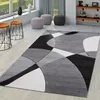 TT Home Wohnzimmer Teppich Moderner Kurzflor 3D Optik Produktbild-Vorschau 1